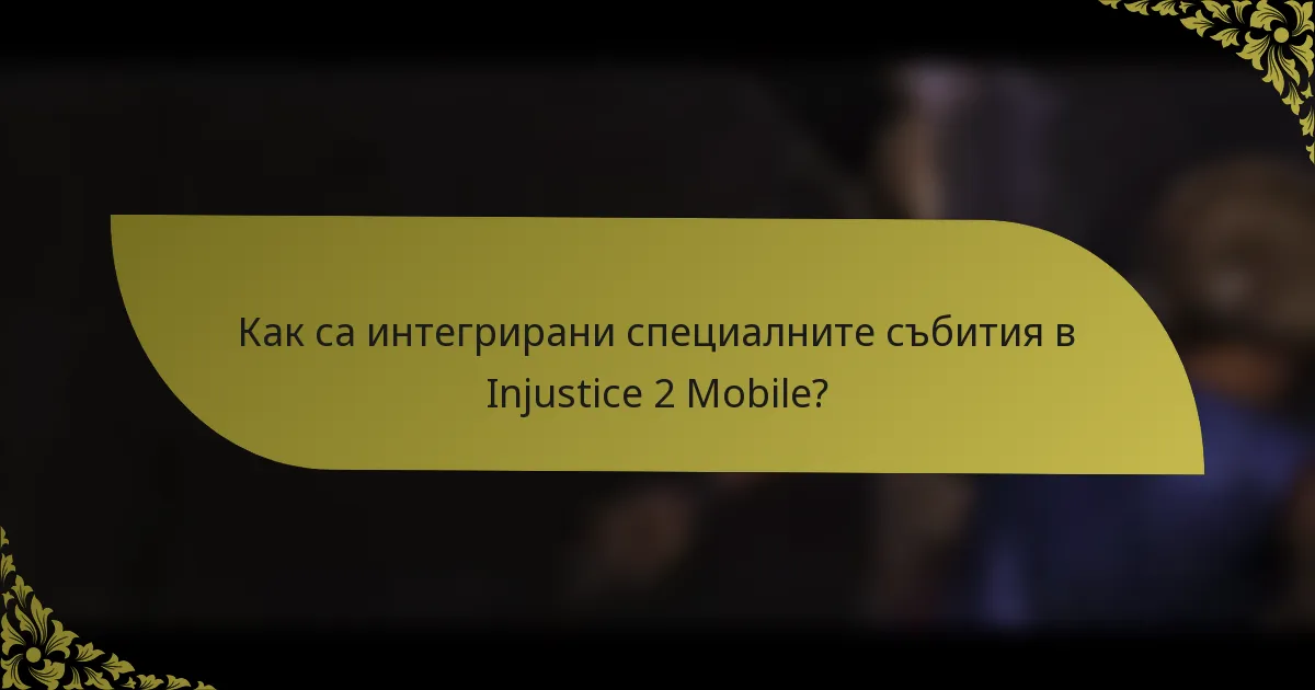 Как са интегрирани специалните събития в Injustice 2 Mobile?