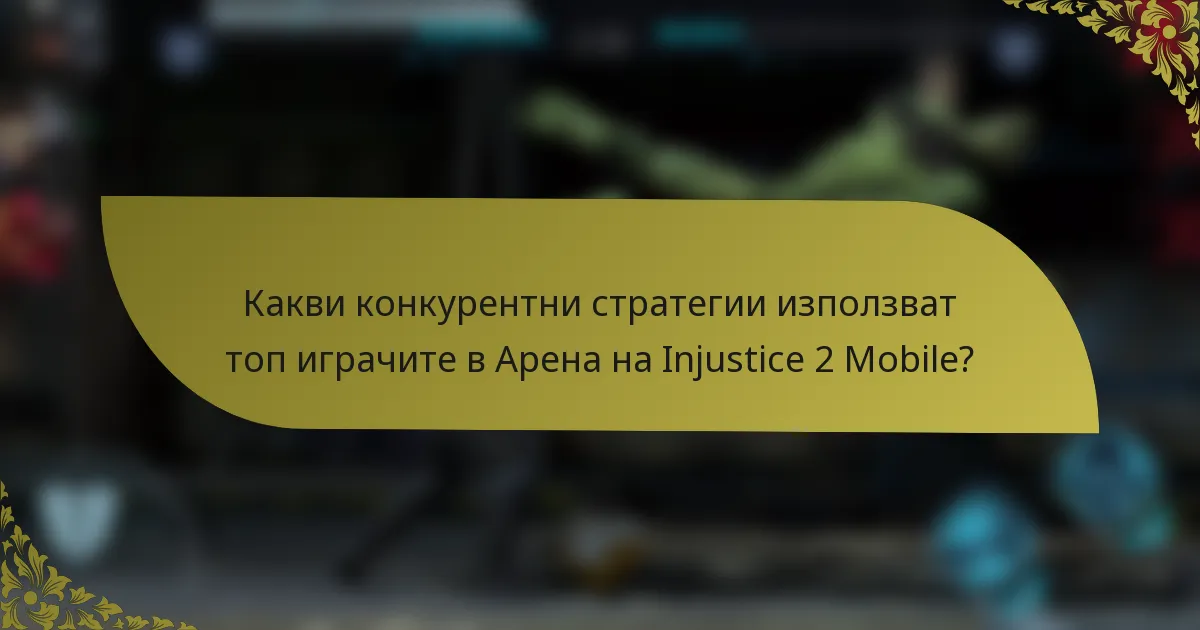 Какви конкурентни стратегии използват топ играчите в Арена на Injustice 2 Mobile?
